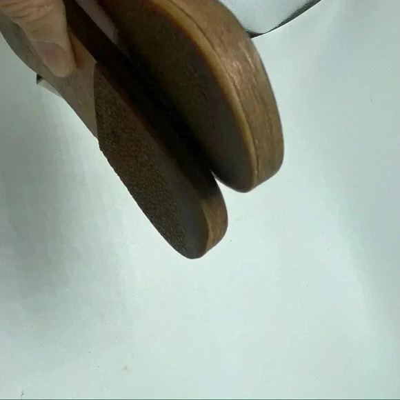 Ancient Greek Sandals Thais  Leather sandals slides wide cross straps size 7 - Picture 5 of 7